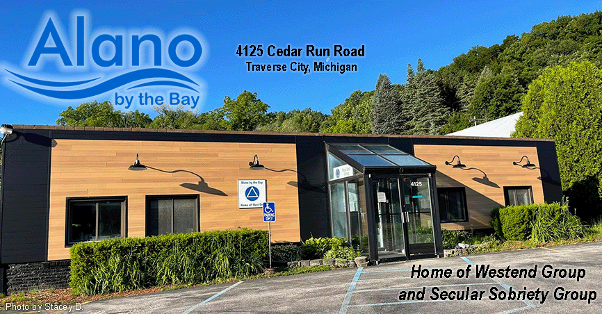 Alano By The Bay, home of West End Group -- 4125 Cedar Run Road, 1/4 mile west of Oleson's West. Alano By The Bay, home of West End Group -- 4125 Cedar Run Road, 1/4 mile west of Oleson's West (which is BATA Stop 421) Handicapped Accessible